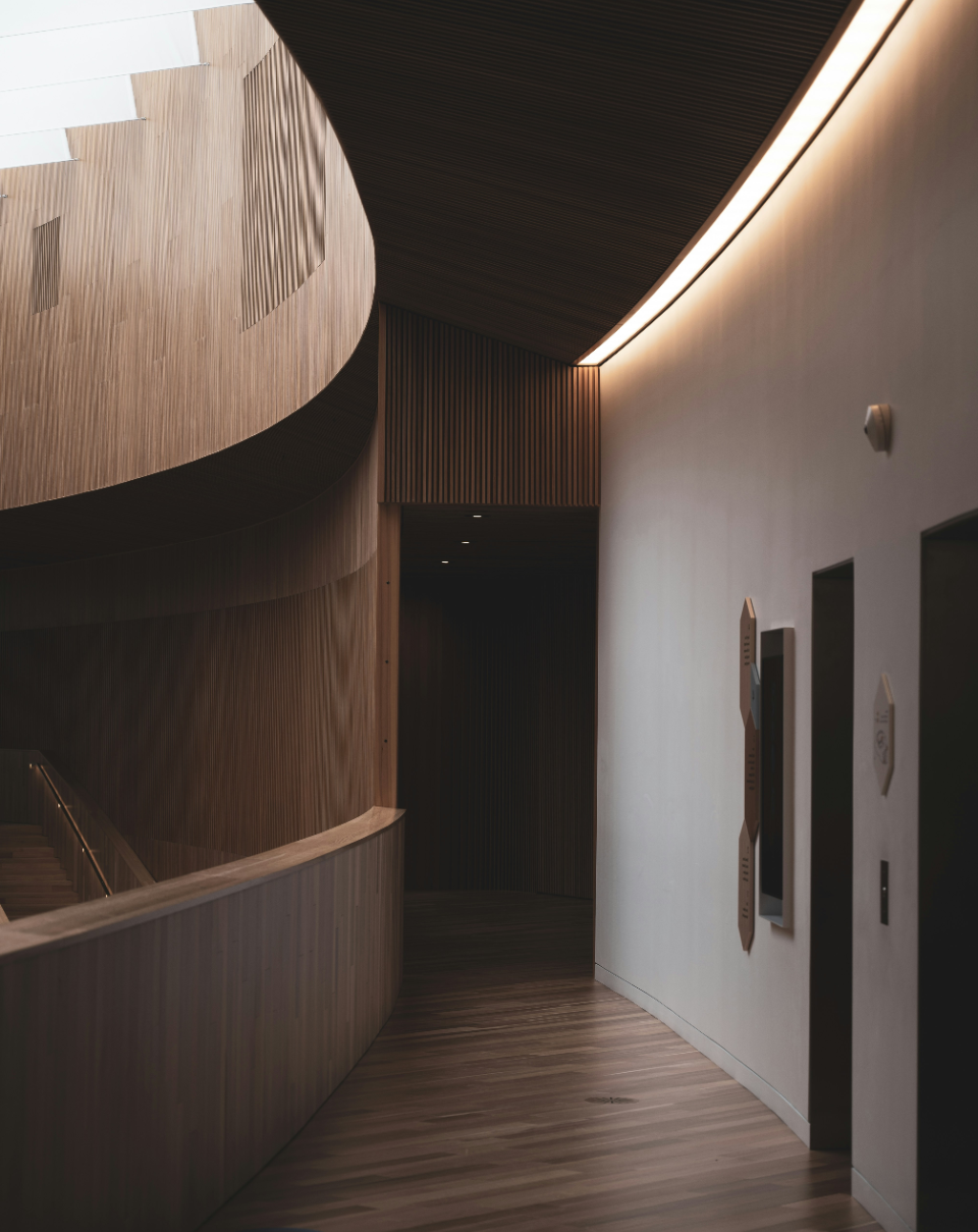 Modern minimalist staircase design with clean lines - Amé Studio Dubai interior architecture